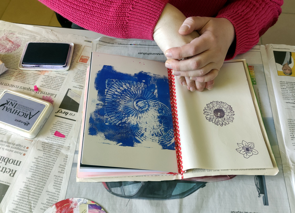 Atelier de mixed media UTOPI LHermitage - Création d'un junk journal avec Cocofolies (8)