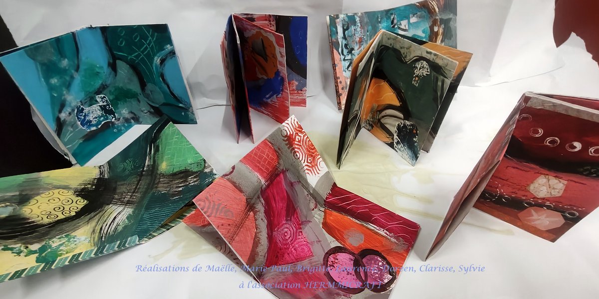 Création de carnets Zines, à l'association Hermmicraft de l'Hermitage (35)