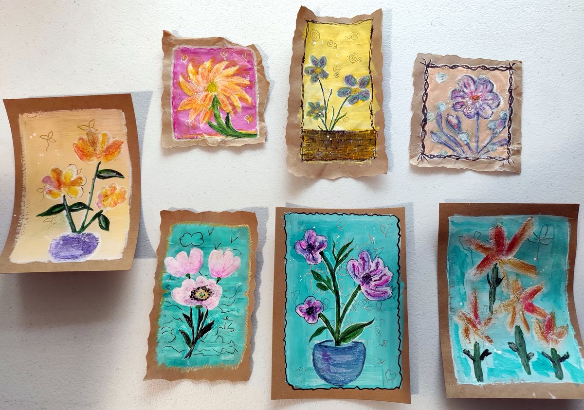 Atelier de mixed media avec Corinne Rollet à la résidence Helena CIAS Chavagne Atelier de mixed-media avec Corinne Rollet residence Helena, CIAS Chavagne, février 2024