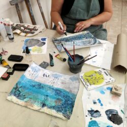 Stage d'art journal à la Cité des arts, avec Corinne Rollet (Cocofolies)