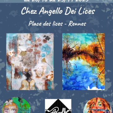 Exposition des artistes Cocofolies et Kaziaa_art (deux univers, deux artistes..), du 20 octobre au 23 novembre 2025, pizzeria Angello Dei Lices Rennes