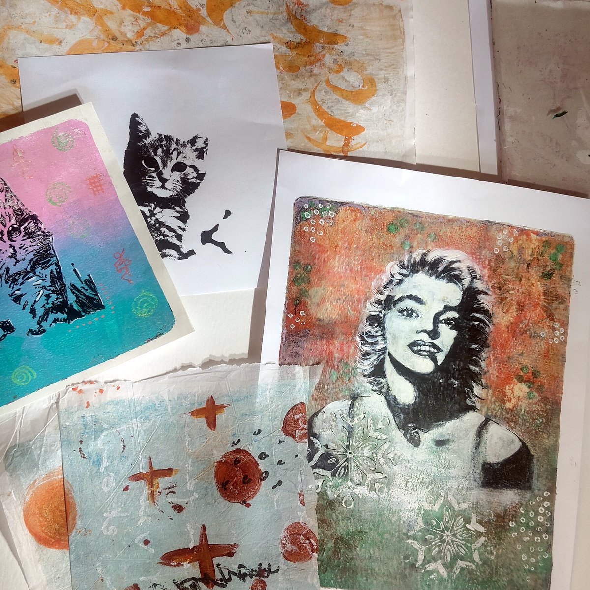 Tranfert d'images aux Poscas - Stage Gel Plate, Cité des Arts, 24 janvier 2026