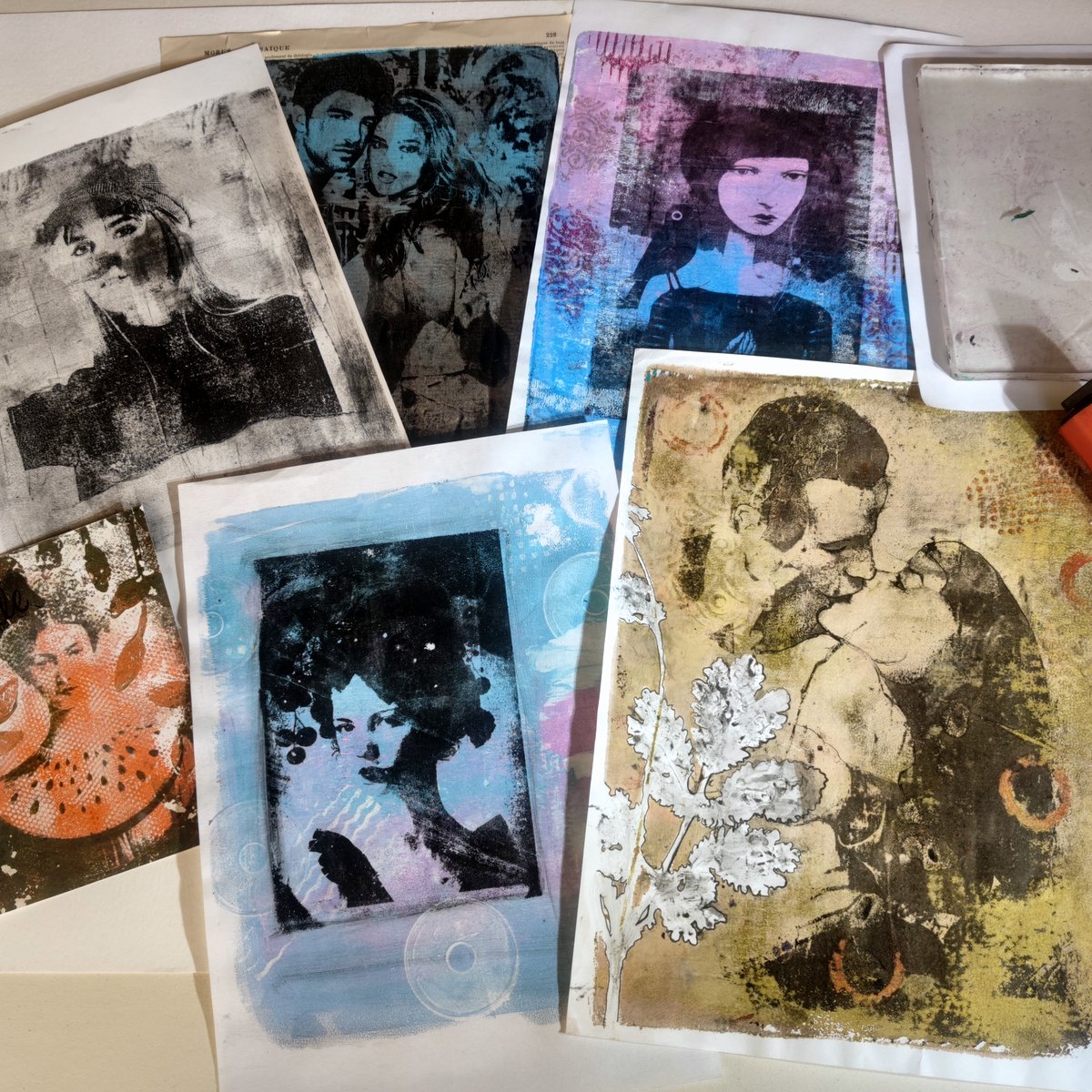 Transferts d'images à la Gelliplate