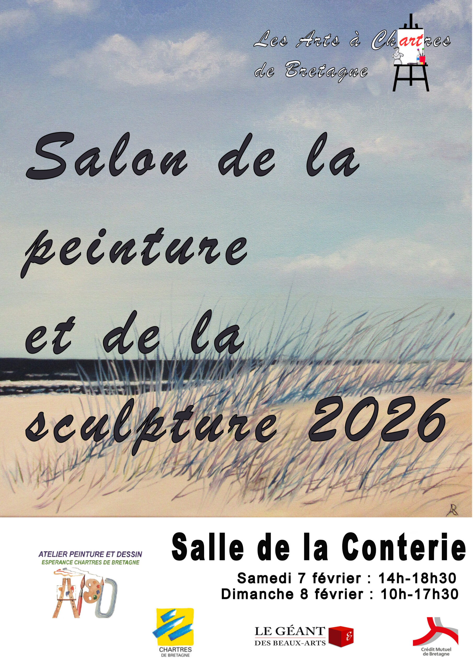 affiche du salon Salon de la Peinture et de la Sculpture Chartres de Bretagne 7-8 février 2026