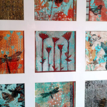 Fragilités - Grand tableau Mixed media sur papier par Cocofolies 2026 - Série carrés collages