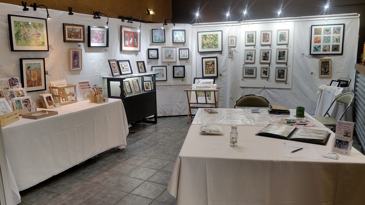 Stand de l'artiste Cocofolies, Salon MMA 5 et 6 avril 2026