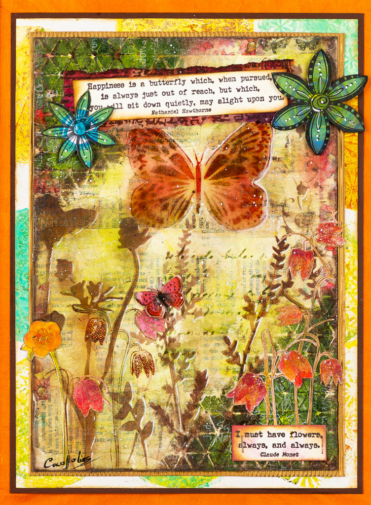 Tableau I must have flowers, always - 2020 Mixed media sur papier, par Cocofolies