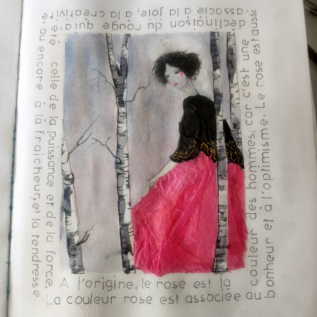 Art journal page transferts d'image Mixed media avec Corinne Rollet 2026